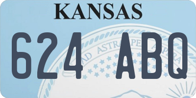 KS license plate 624ABQ