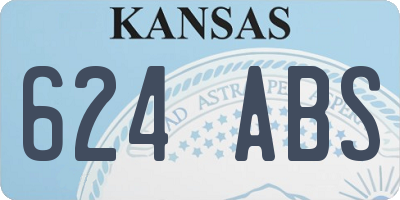 KS license plate 624ABS