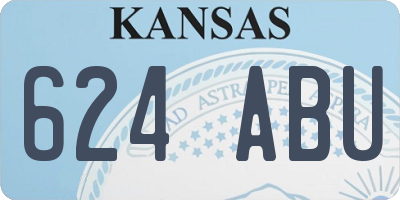 KS license plate 624ABU