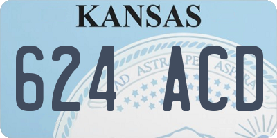 KS license plate 624ACD