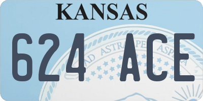 KS license plate 624ACE
