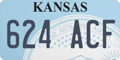 KS license plate 624ACF