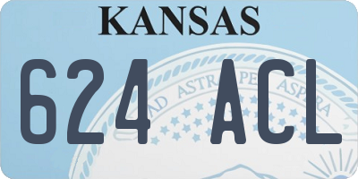 KS license plate 624ACL