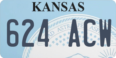 KS license plate 624ACW