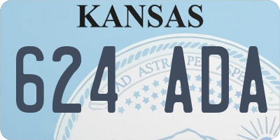 KS license plate 624ADA