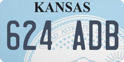 KS license plate 624ADB