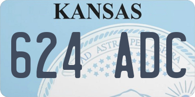 KS license plate 624ADC