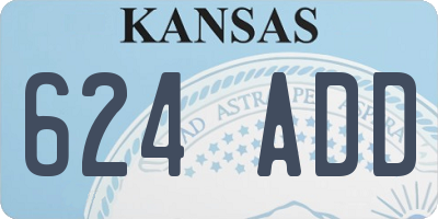 KS license plate 624ADD