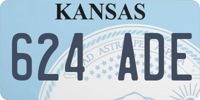 KS license plate 624ADE