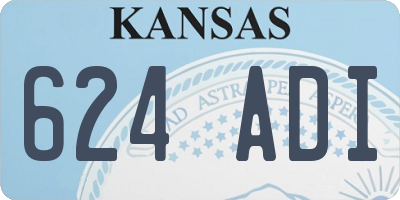 KS license plate 624ADI