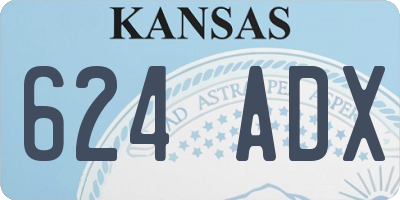 KS license plate 624ADX