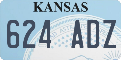 KS license plate 624ADZ