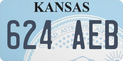 KS license plate 624AEB