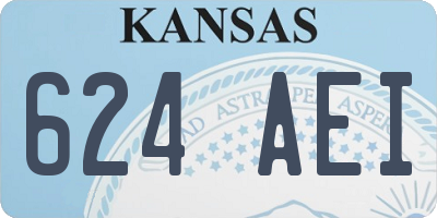 KS license plate 624AEI