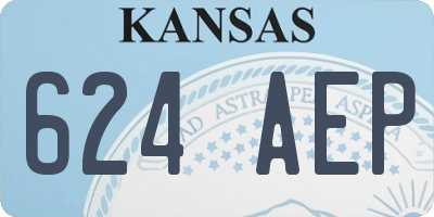 KS license plate 624AEP