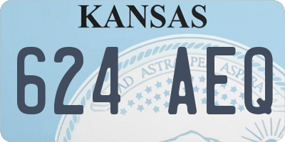 KS license plate 624AEQ