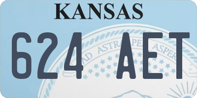 KS license plate 624AET