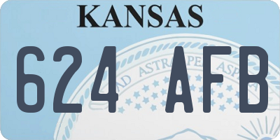 KS license plate 624AFB