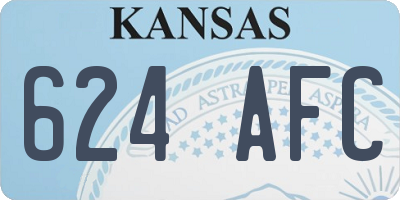 KS license plate 624AFC