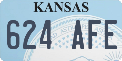 KS license plate 624AFE