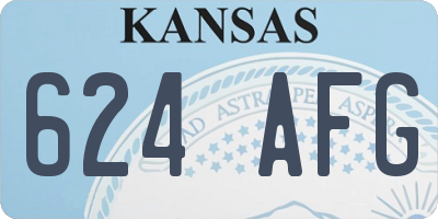 KS license plate 624AFG