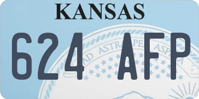 KS license plate 624AFP