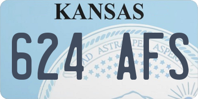 KS license plate 624AFS