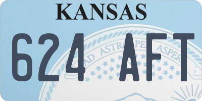KS license plate 624AFT