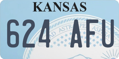 KS license plate 624AFU