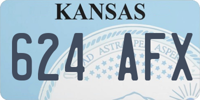 KS license plate 624AFX