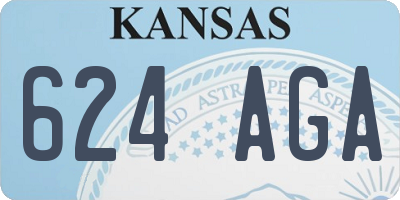 KS license plate 624AGA
