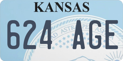 KS license plate 624AGE