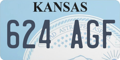 KS license plate 624AGF