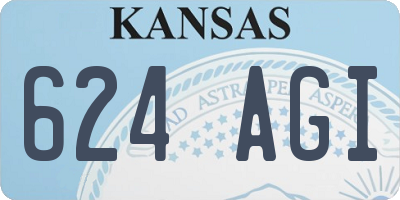 KS license plate 624AGI