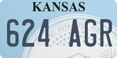 KS license plate 624AGR