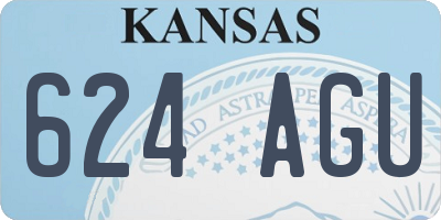 KS license plate 624AGU