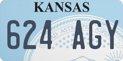 KS license plate 624AGY