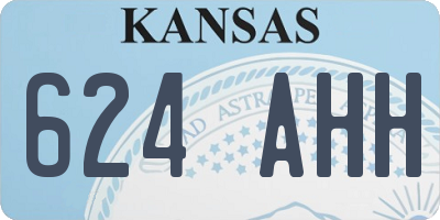 KS license plate 624AHH