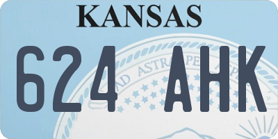 KS license plate 624AHK