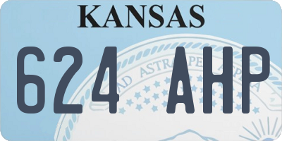 KS license plate 624AHP