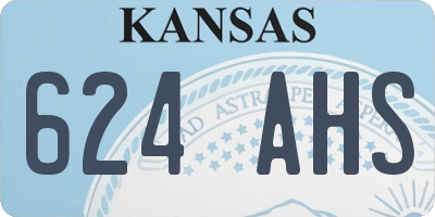 KS license plate 624AHS