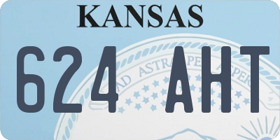 KS license plate 624AHT