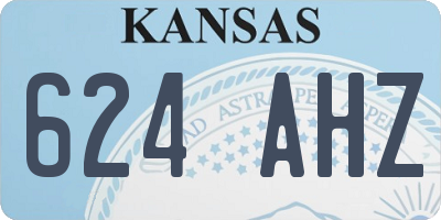 KS license plate 624AHZ