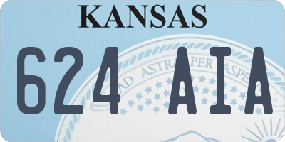 KS license plate 624AIA