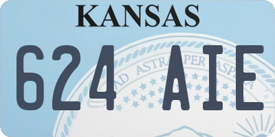 KS license plate 624AIE