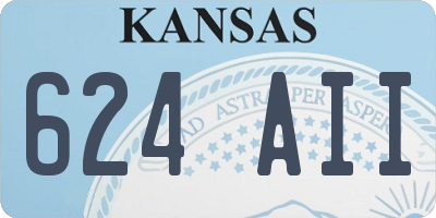 KS license plate 624AII