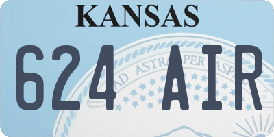 KS license plate 624AIR