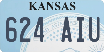 KS license plate 624AIU