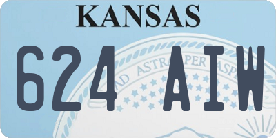 KS license plate 624AIW