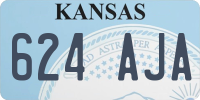 KS license plate 624AJA